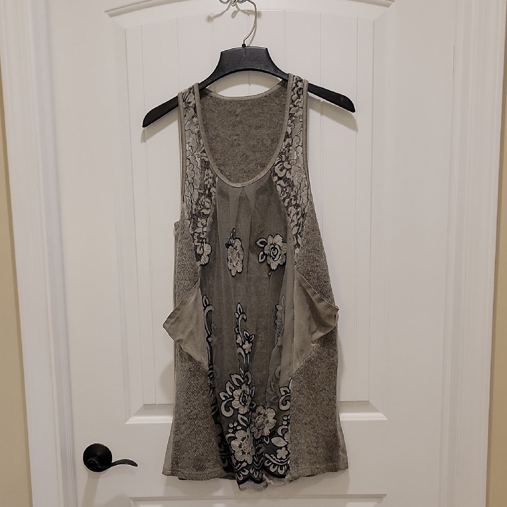 Embroidered Sheer Lace Dress Size Small